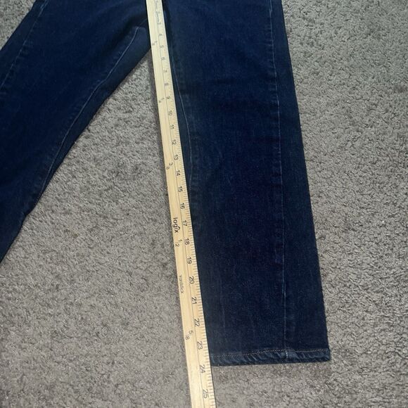 Levi's Women's Straight Leg Jeans - Dark Blue with Red Patch - Picture 5 of 9